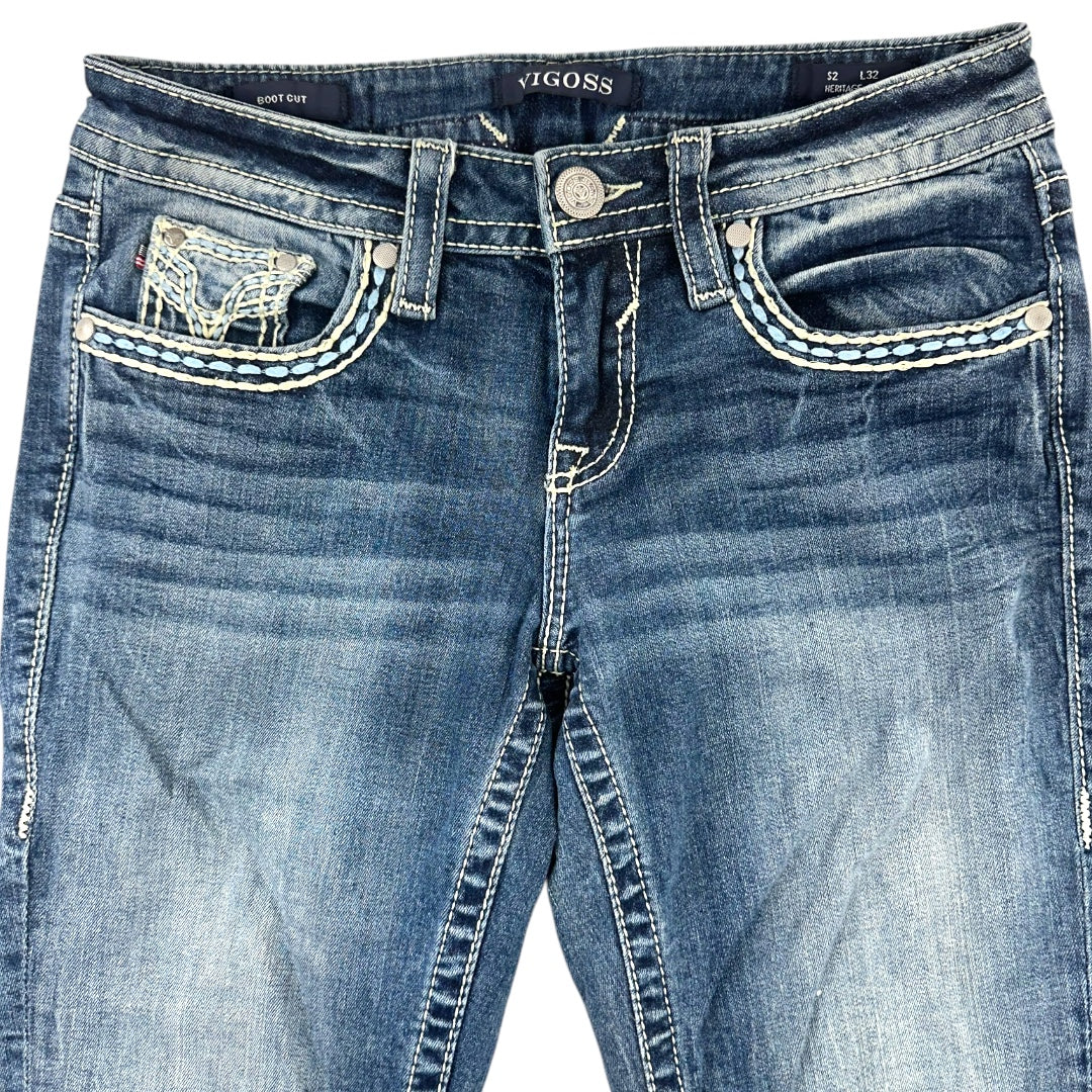 VIGOSS Embellished Bootcut Denim Jeans