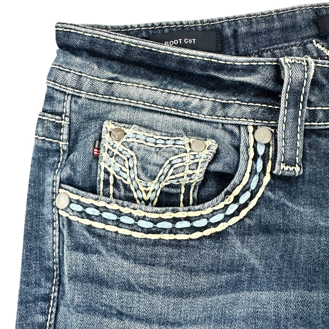 VIGOSS Embellished Bootcut Denim Jeans