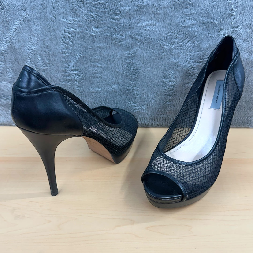 Classiques Entier Charlotte Mesh Peep Toe Stiletto Pumps
