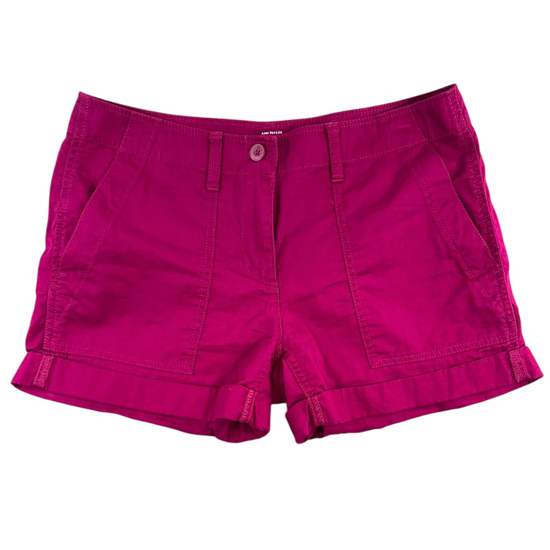 Ann Taylor LOFT Magenta Boyfriend Cargo Shorts
