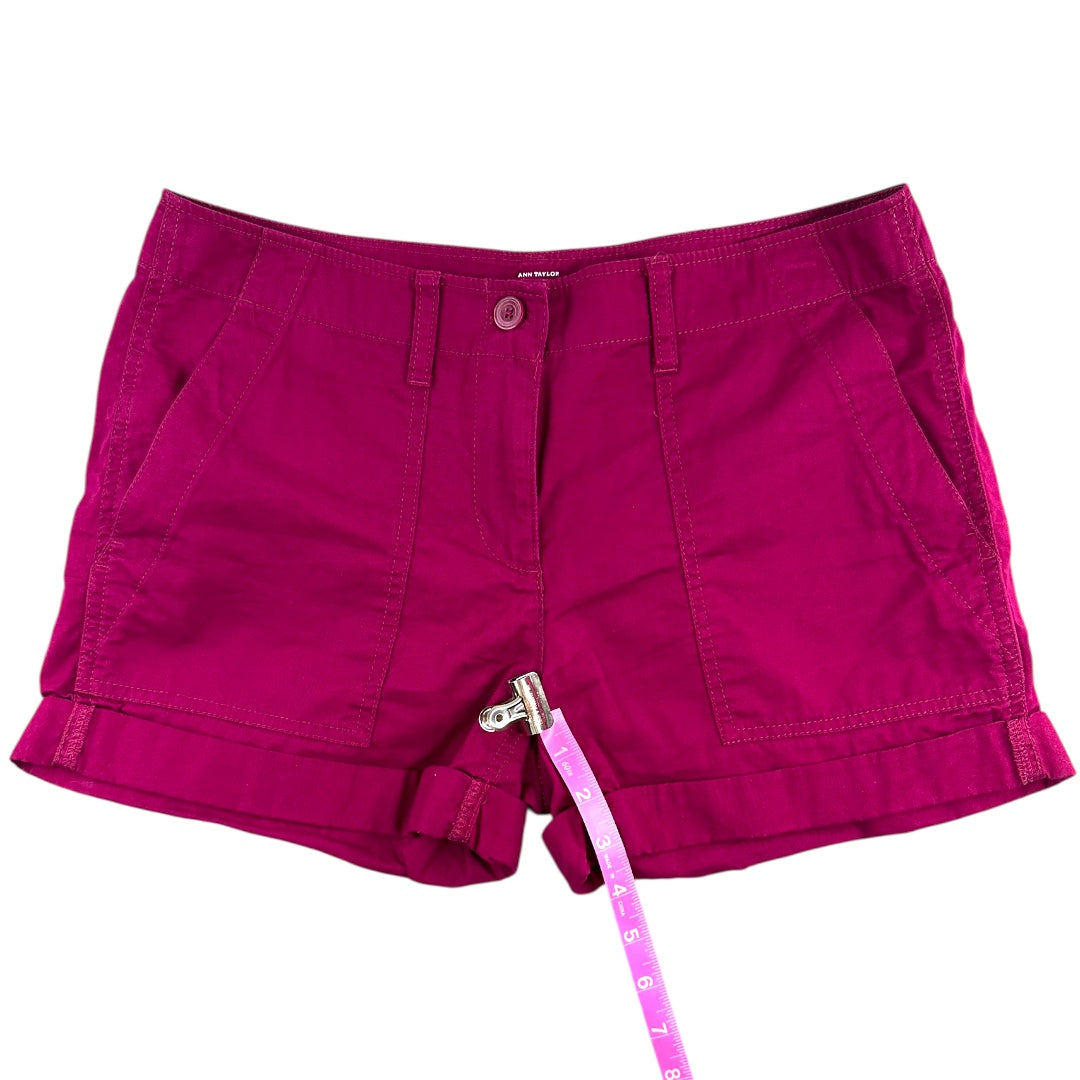 Ann Taylor LOFT Magenta Boyfriend Cargo Shorts