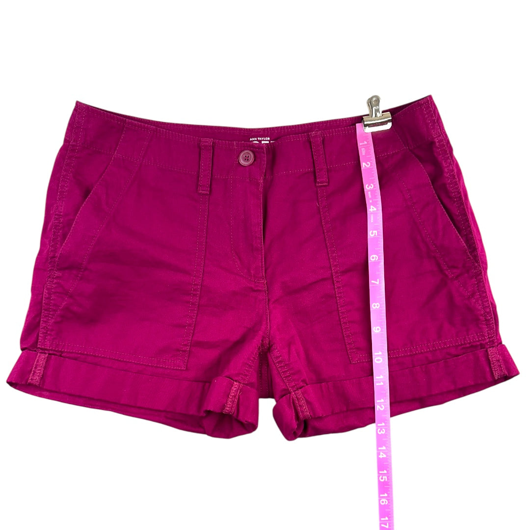 Ann Taylor LOFT Magenta Boyfriend Cargo Shorts
