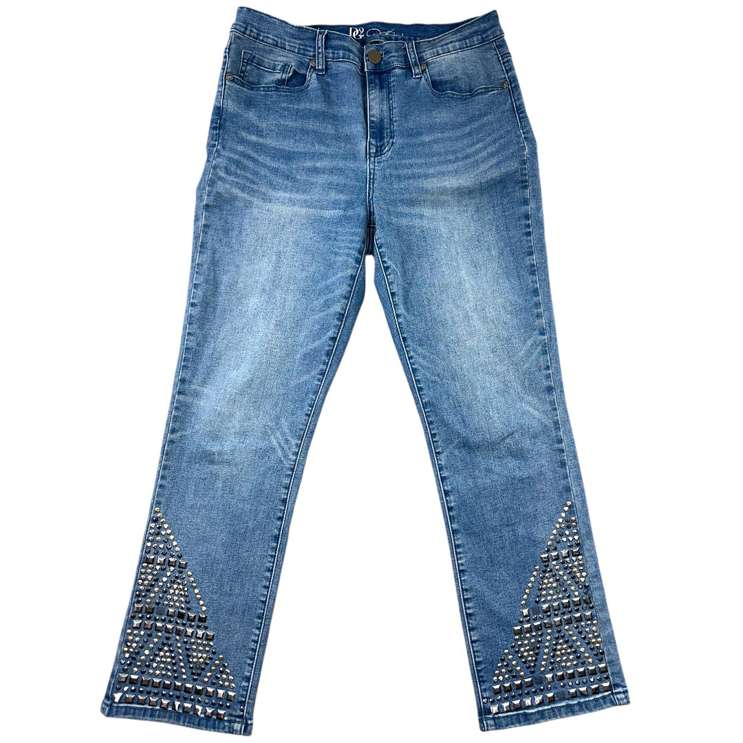 DG2 by Diane Gilman New Classic Stretch Stud Embellished Bootcut Jeans