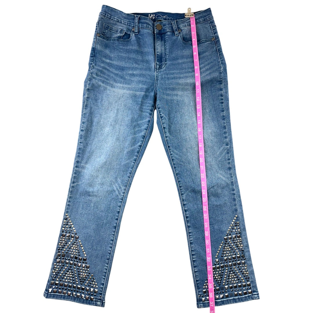 DG2 by Diane Gilman New Classic Stretch Stud Embellished Bootcut Jeans