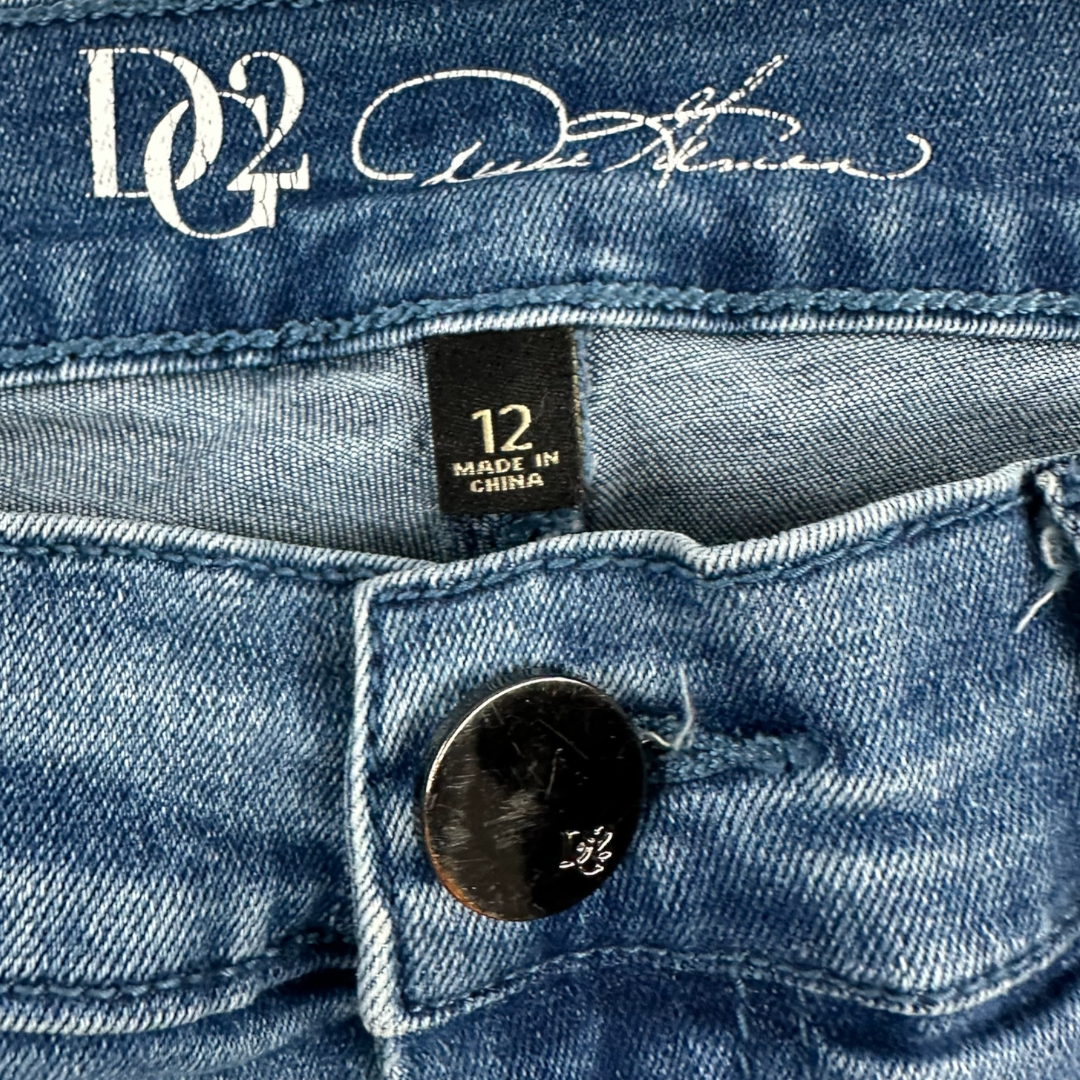 DG2 by Diane Gilman New Classic Stretch Stud Embellished Bootcut Jeans