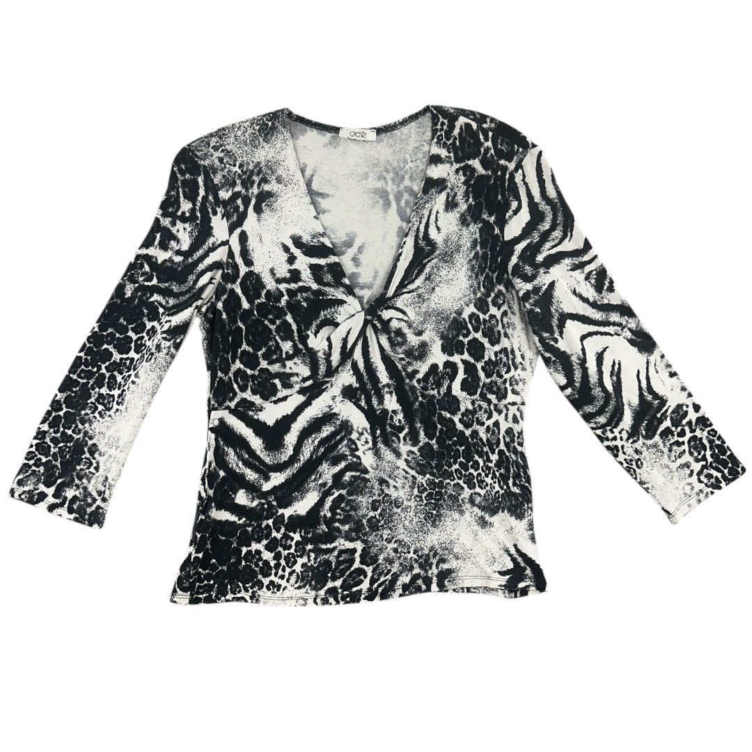 Vintage Cache Animal Print V Neck