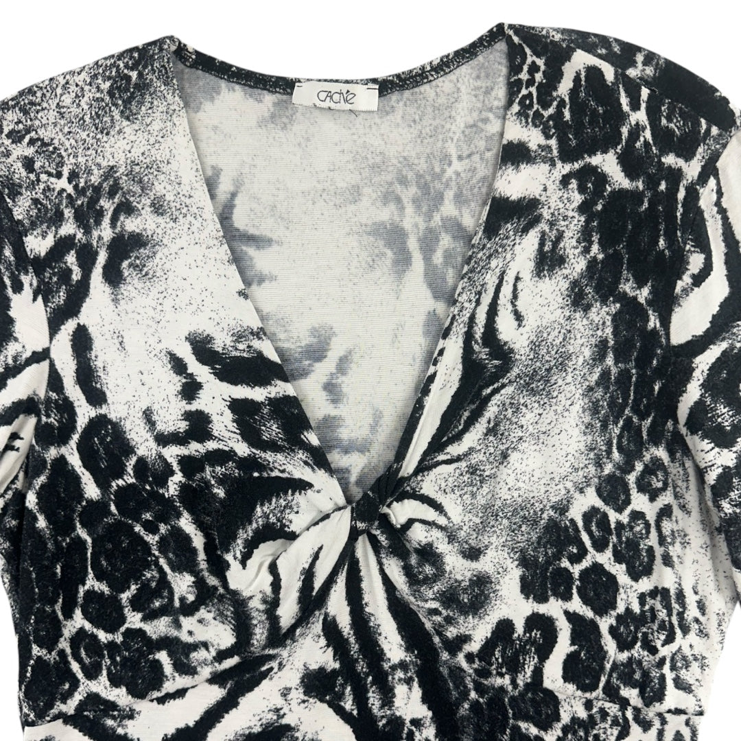 Vintage Cache Animal Print V Neck