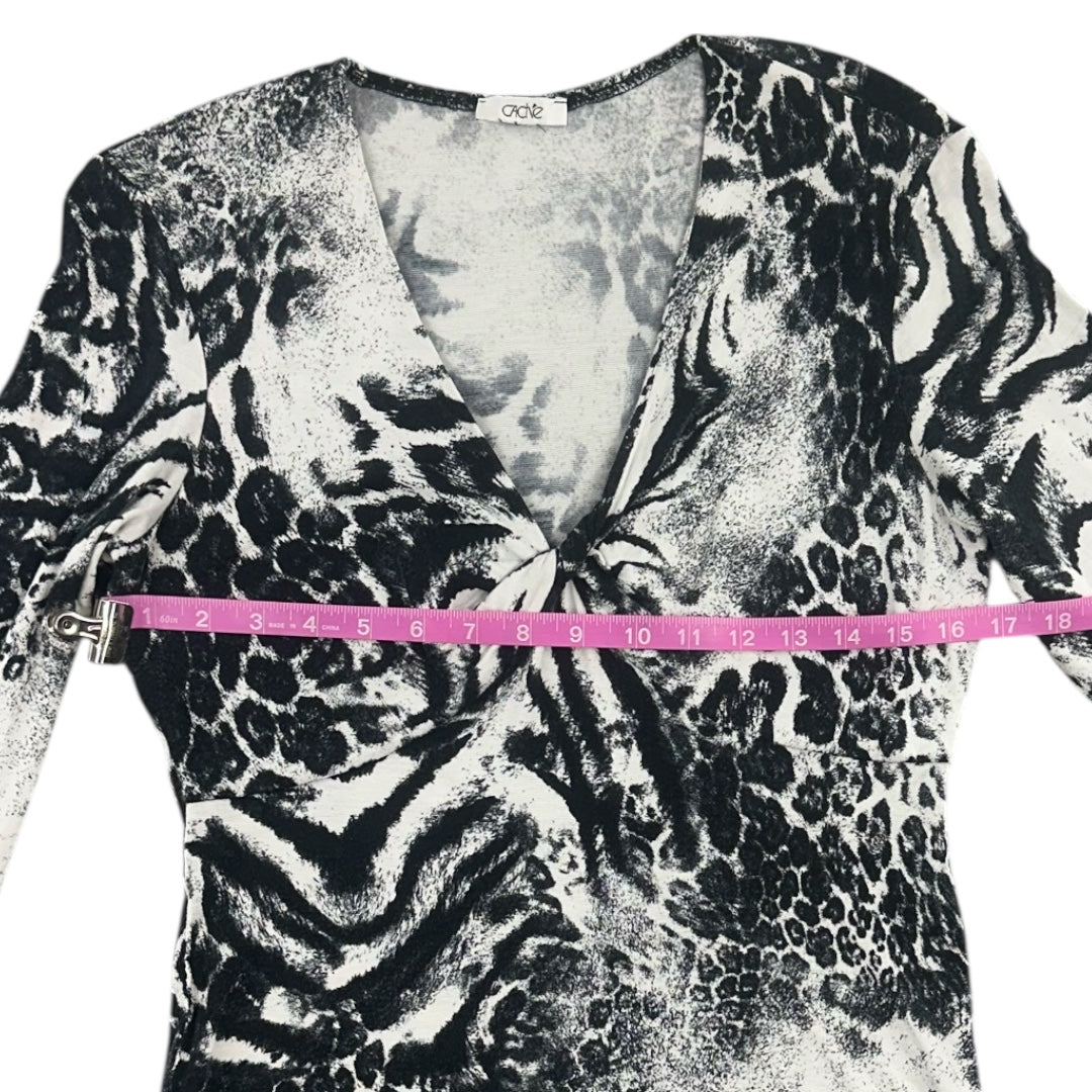 Vintage Cache Animal Print V Neck