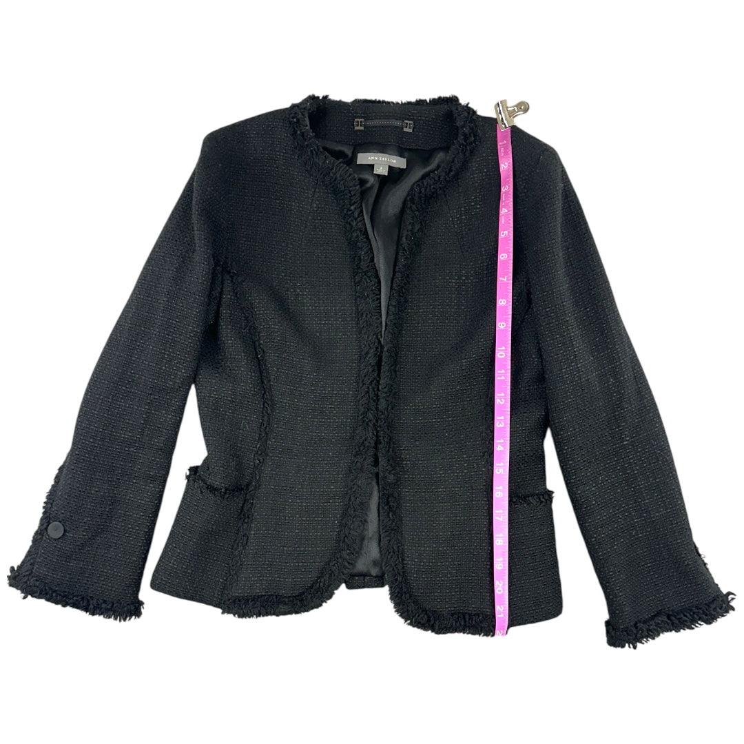 Ann Taylor Black Tweed Blazer Jacket