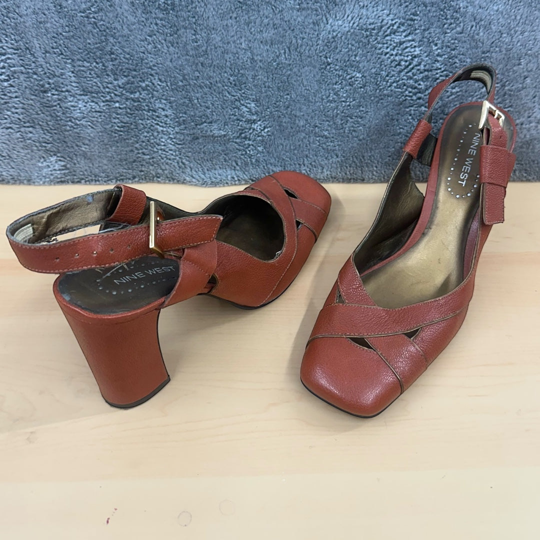 Nine West Leather Slingback Heel