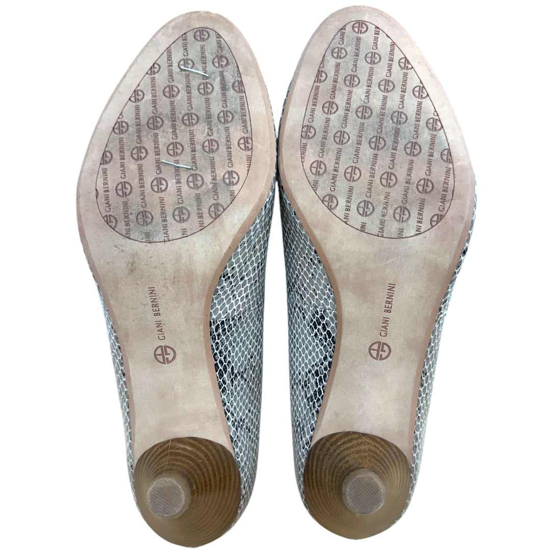 Giani Bernini Faux Snakeskin Kitten Heel