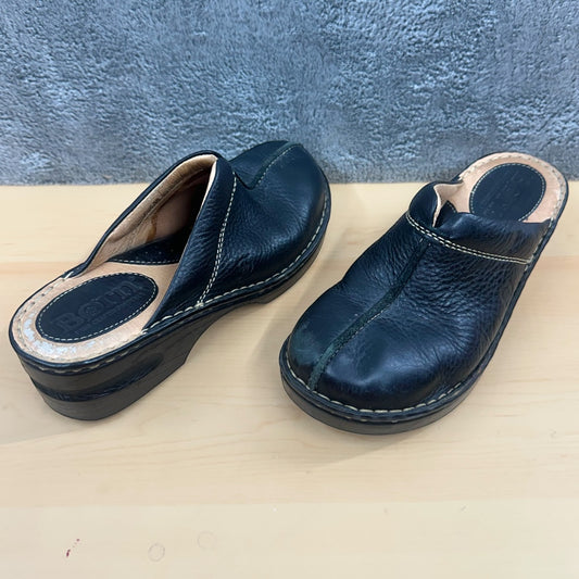 Born Black Leather Clog