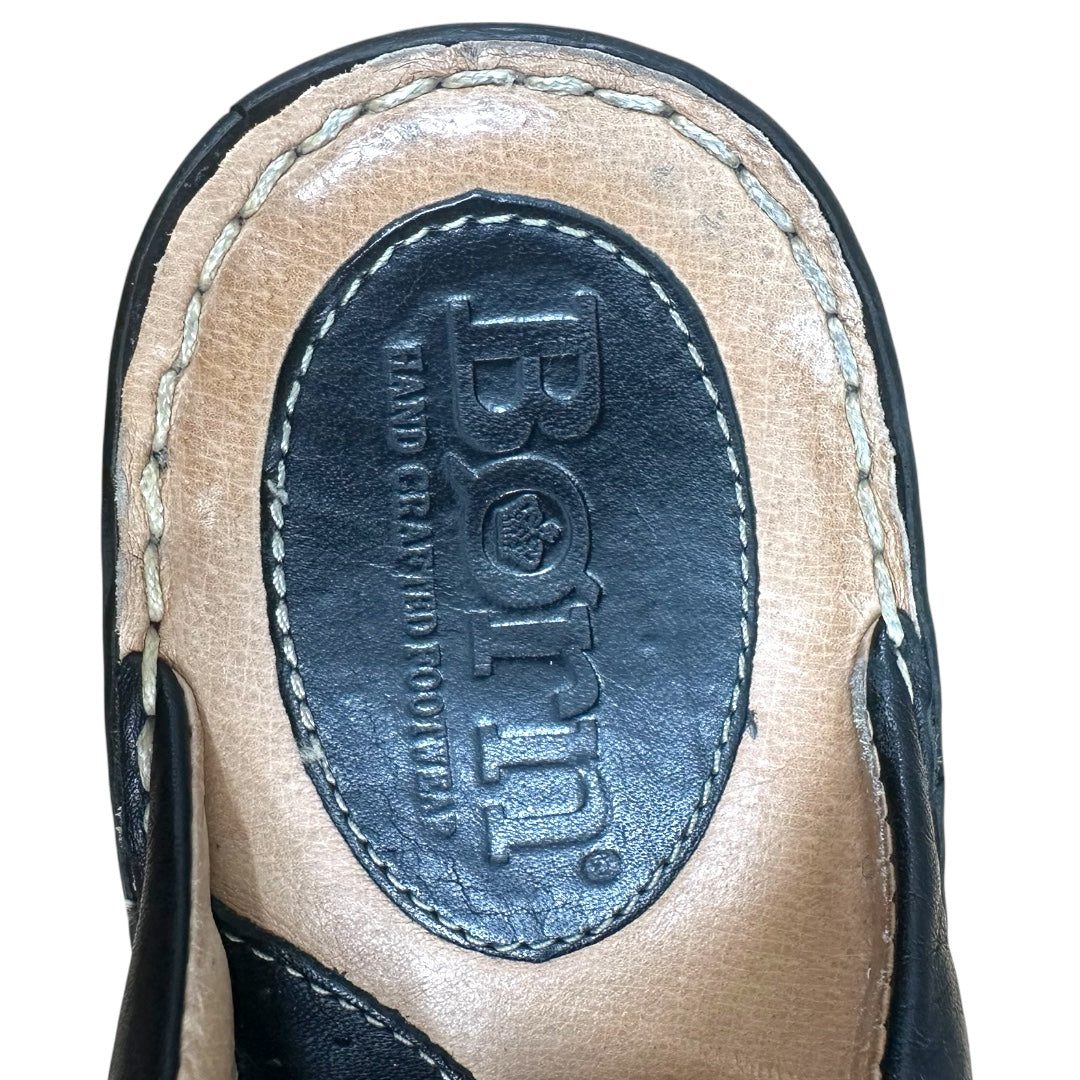 Born Black Leather Clog