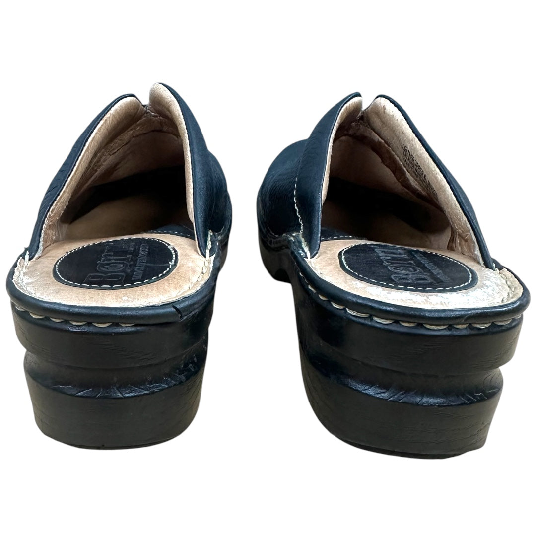 Born Black Leather Clog