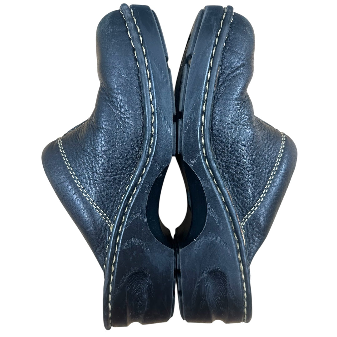 Born Black Leather Clog