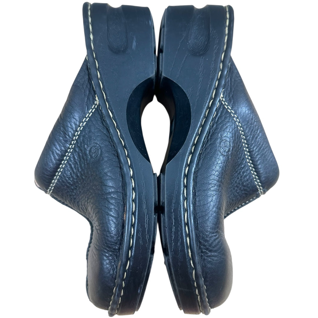 Born Black Leather Clog