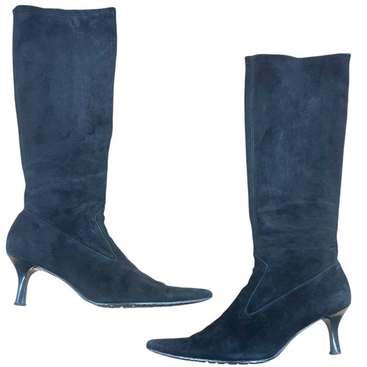 Peter Kaiser Black Mid Calf Kitten Heel Boot