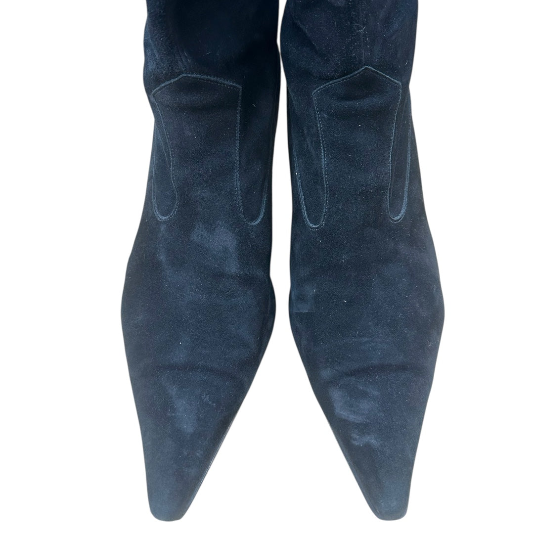 Peter Kaiser Black Mid Calf Kitten Heel Boot