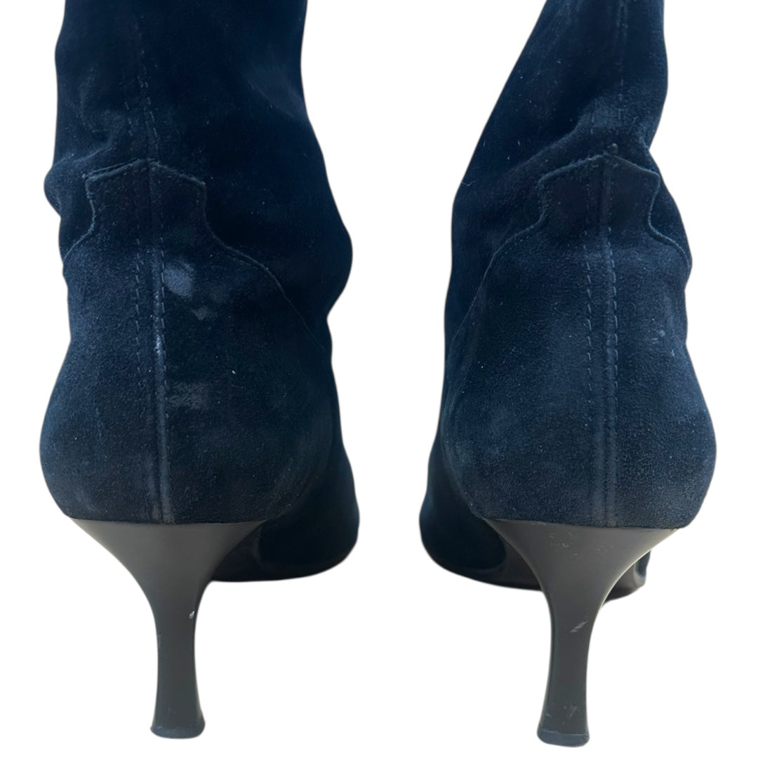 Peter Kaiser Black Mid Calf Kitten Heel Boot