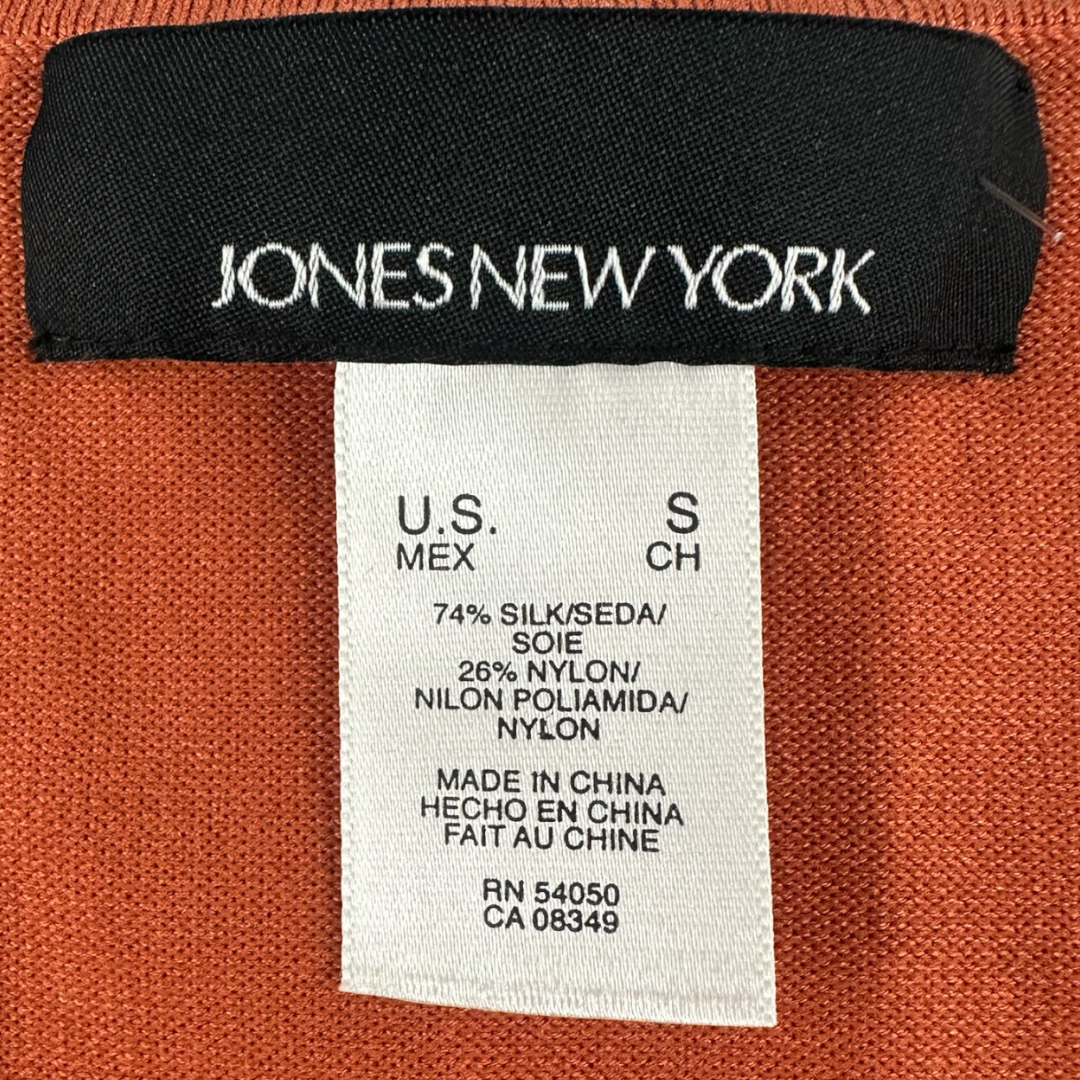 Jones New York Orange Sleeveless Tank Top with Sequin Neckline NWT