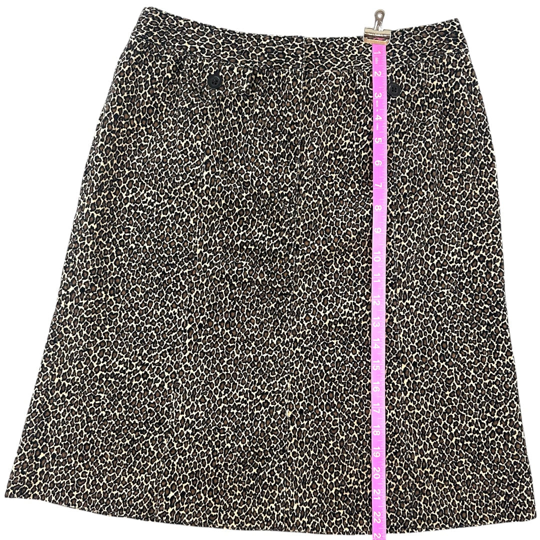 Talbots Leopard Print A Line Skirt