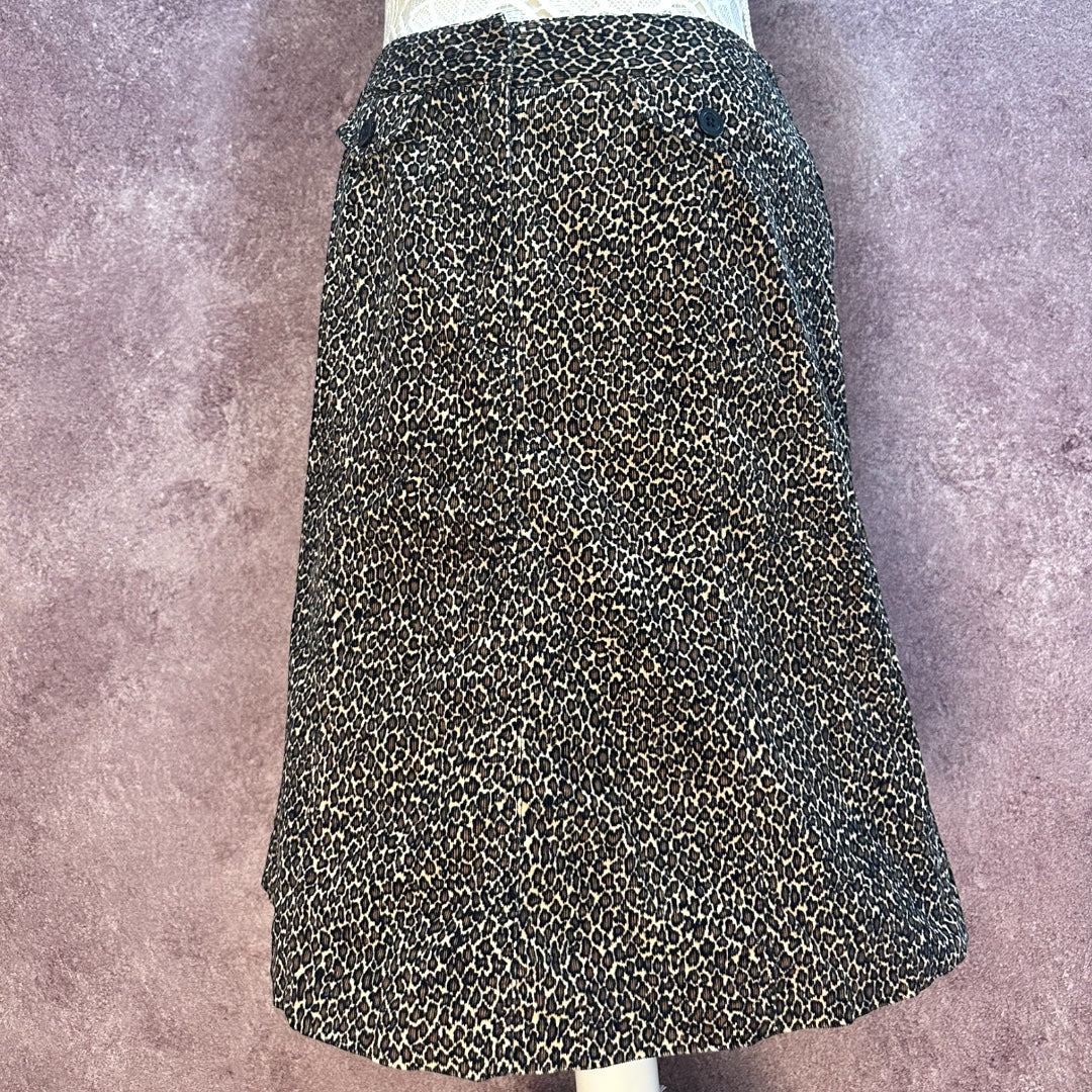 Talbots Leopard Print A Line Skirt