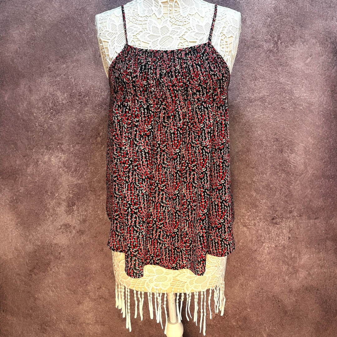 Ann Taylor LOFT Floral Mixed Media Cami Top