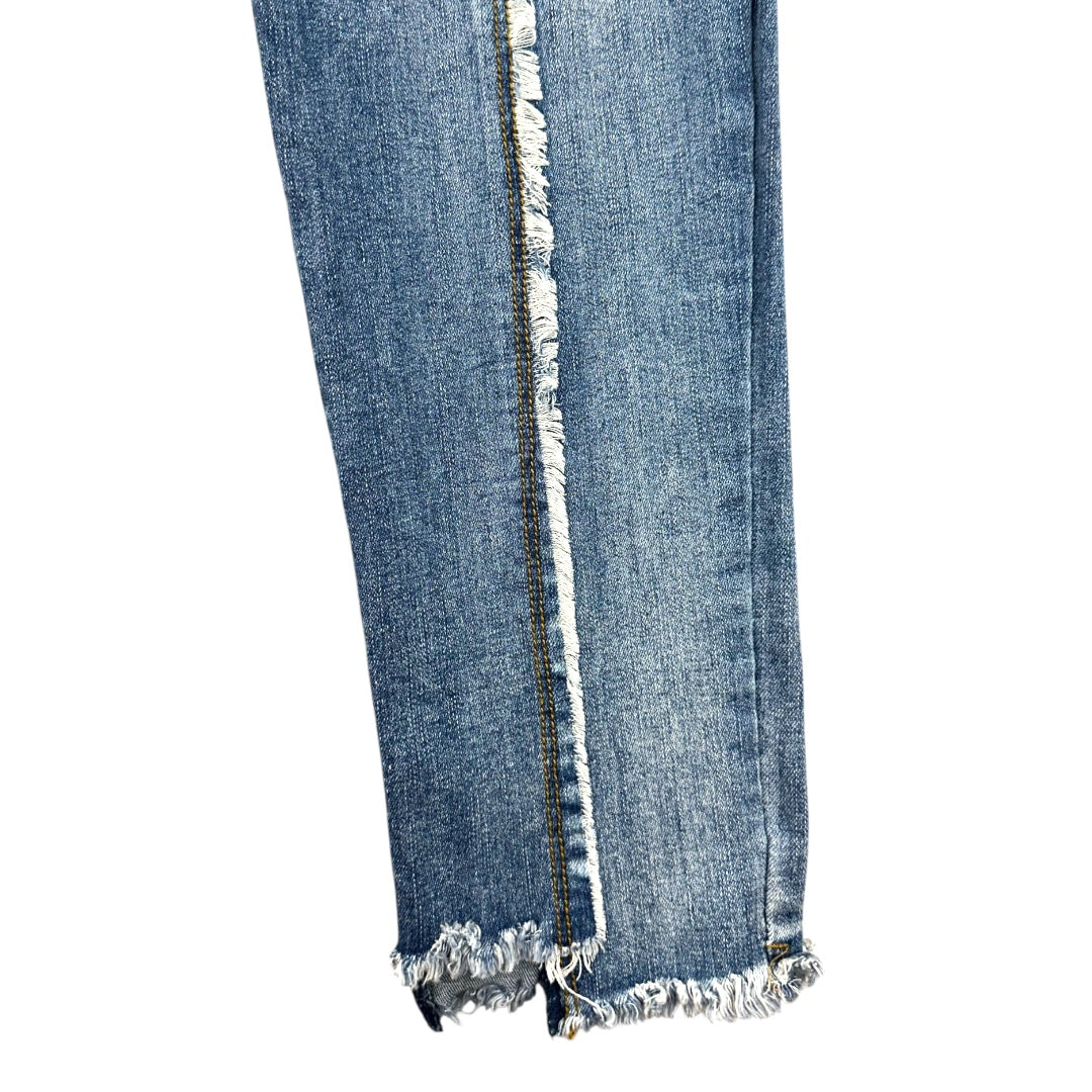 Coco + Carmen Tummy Slimming Stretch Frayed Stripe Skinny Jeans