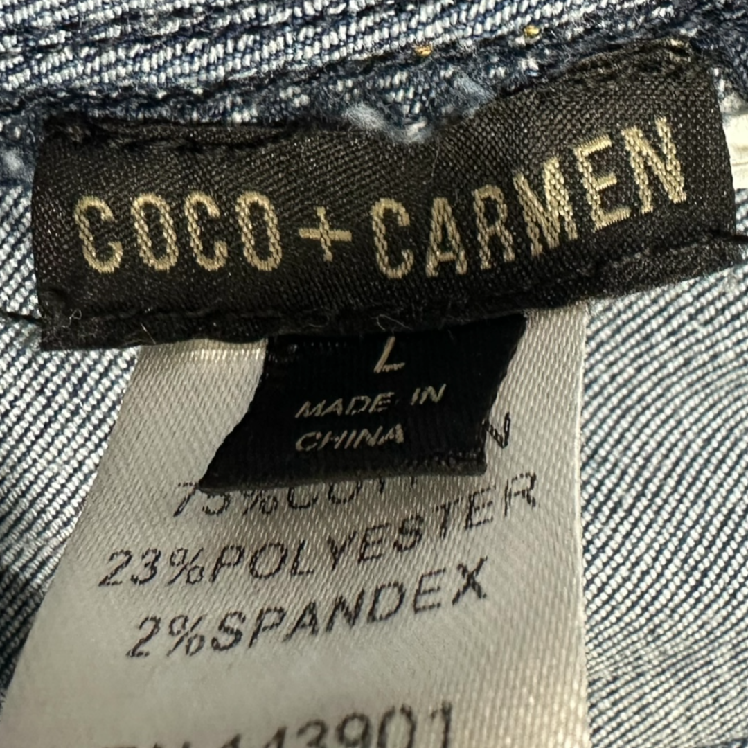 Coco + Carmen Tummy Slimming Stretch Frayed Stripe Skinny Jeans
