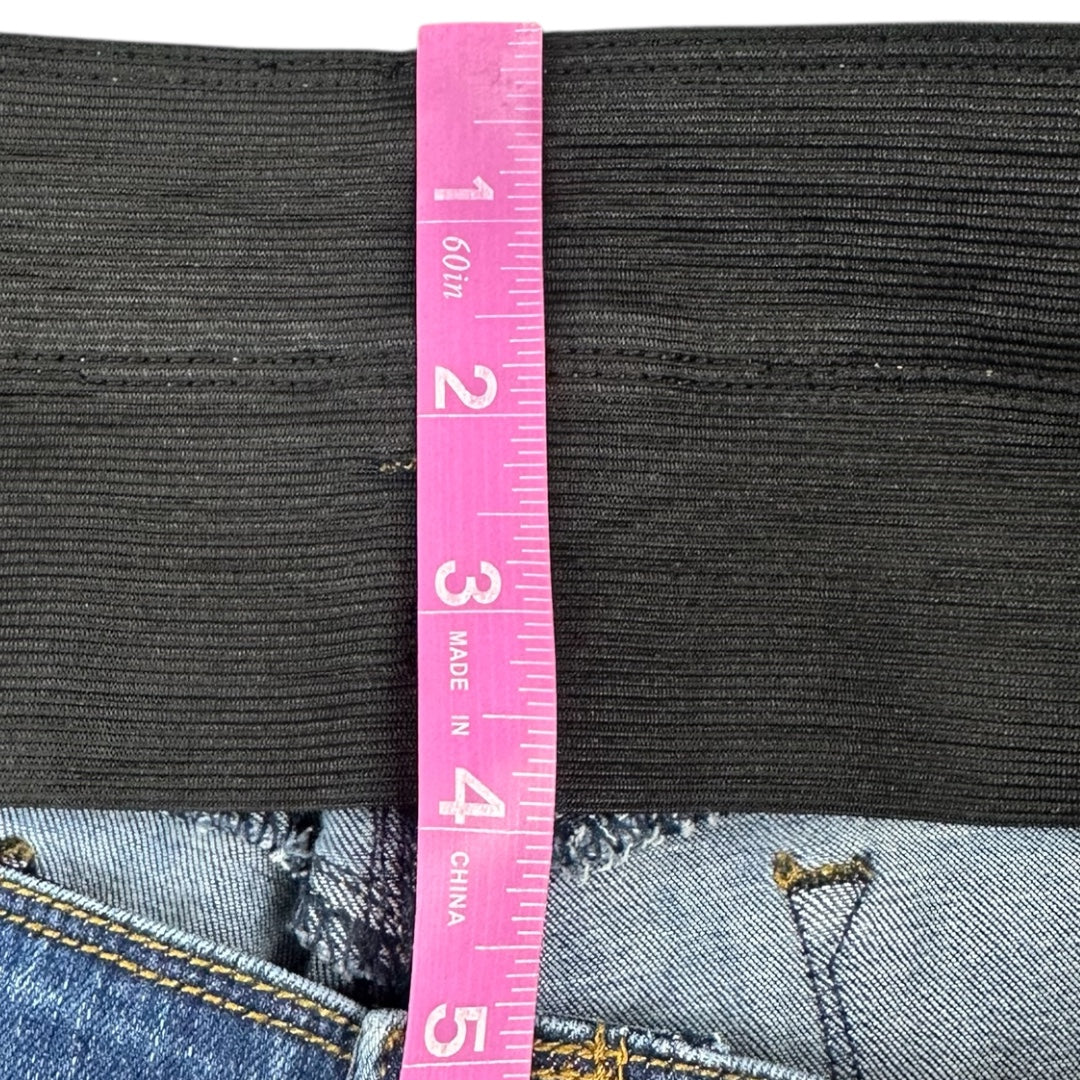 Coco + Carmen Tummy Slimming Stretch Frayed Stripe Skinny Jeans