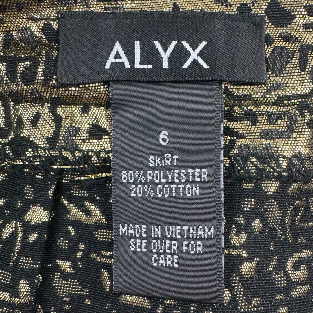 Alyx Gold Metallic Mini Skirt