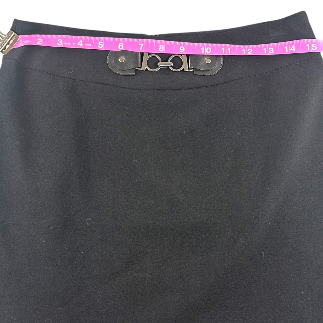 Lapis Black Ruffle Mini Skirt