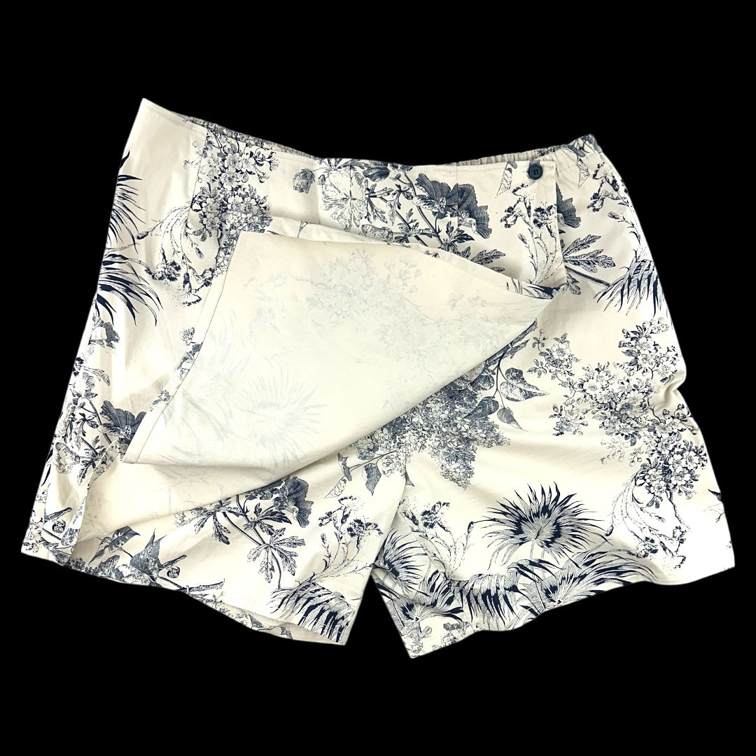Denim & Co. Toile de Jouy Botanical Print Skort