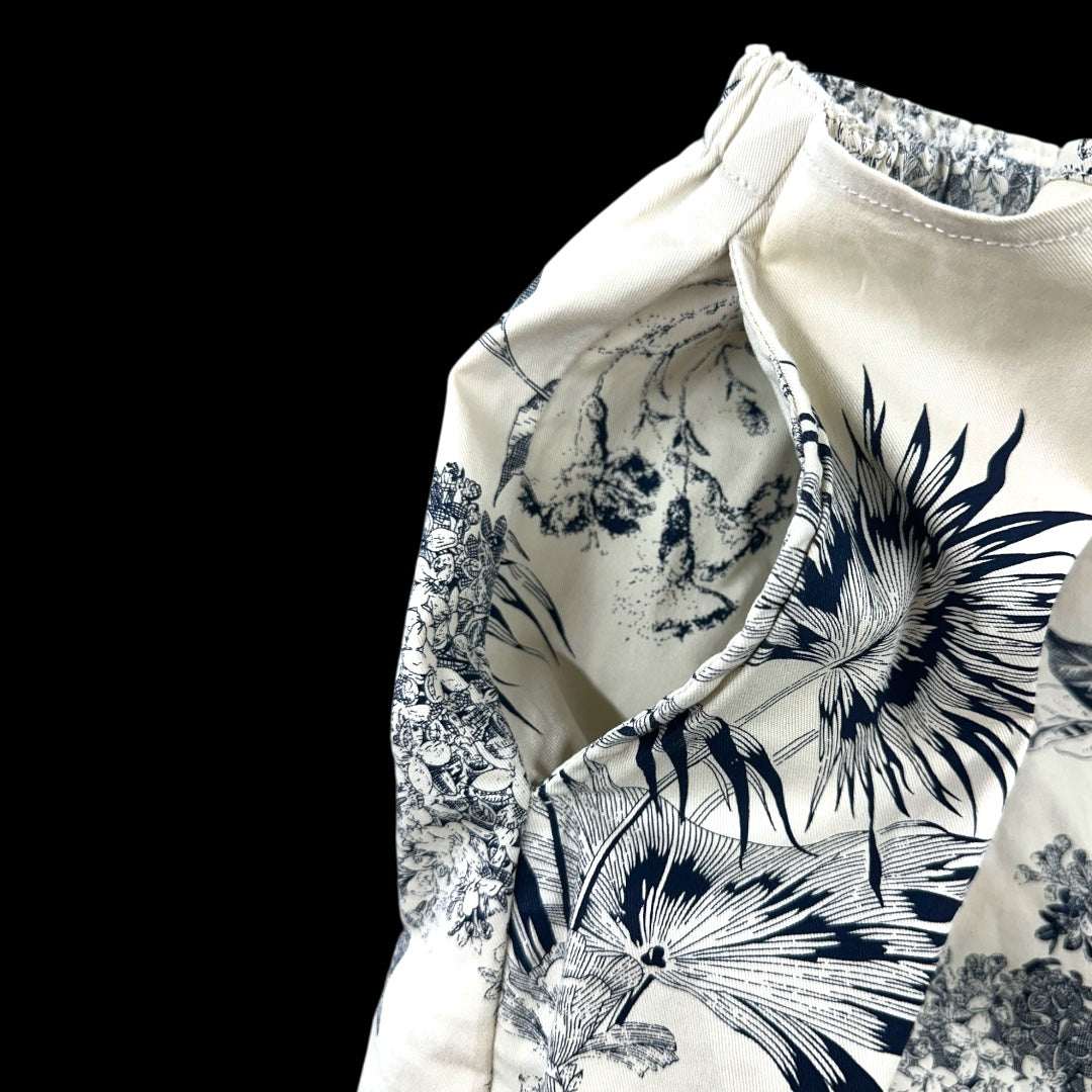 Denim & Co. Toile de Jouy Botanical Print Skort