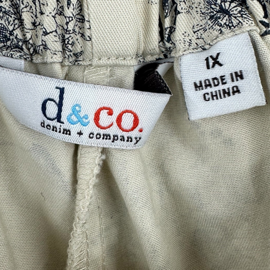 Denim & Co. Toile de Jouy Botanical Print Skort
