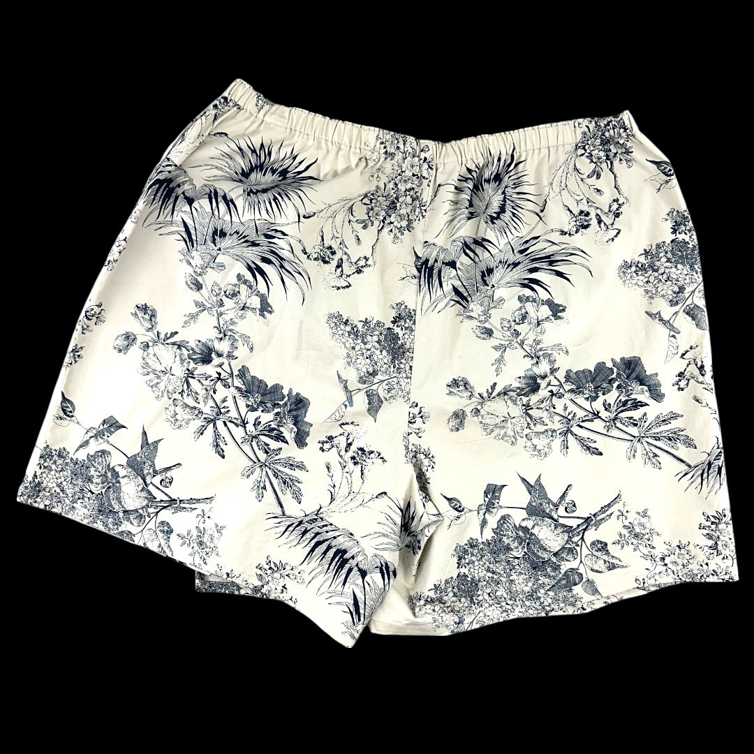 Denim & Co. Toile de Jouy Botanical Print Skort
