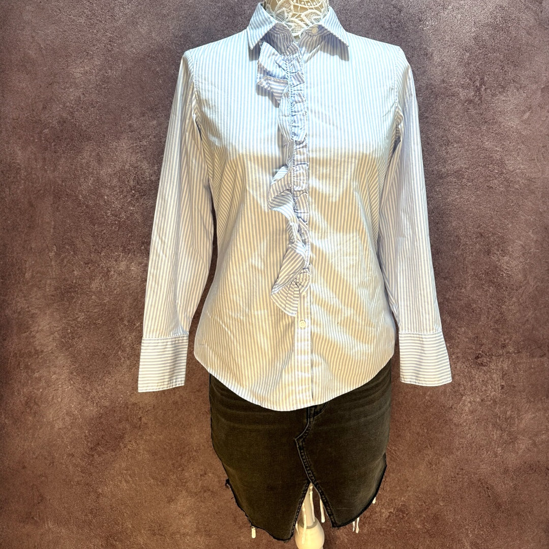 Banana Republic Riley Tailored Ruffle Button Down