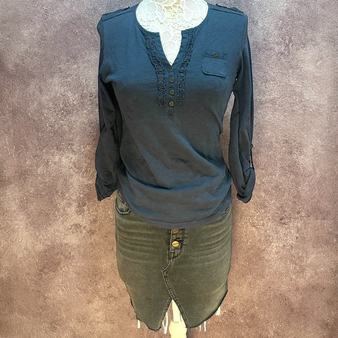Navy Blue Long Sleeve Shirt