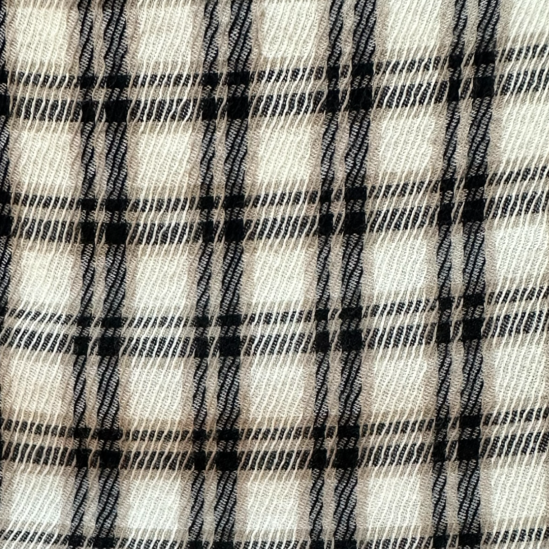 LOFT Plaid Ruffle Long Sleeve Blouse
