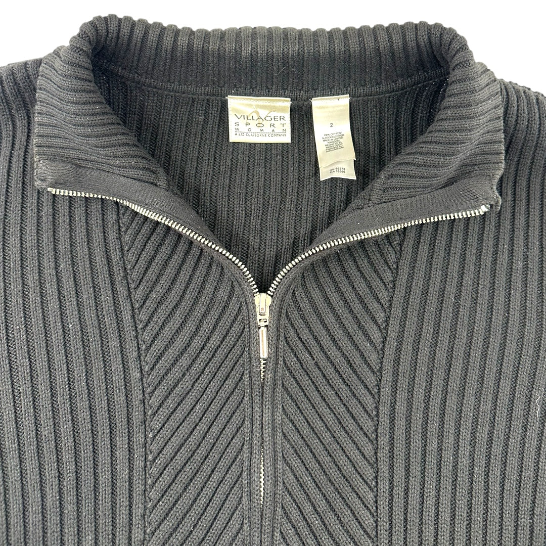 Vintage Liz Claiborne Villager Sport Double Zipper Cardigan