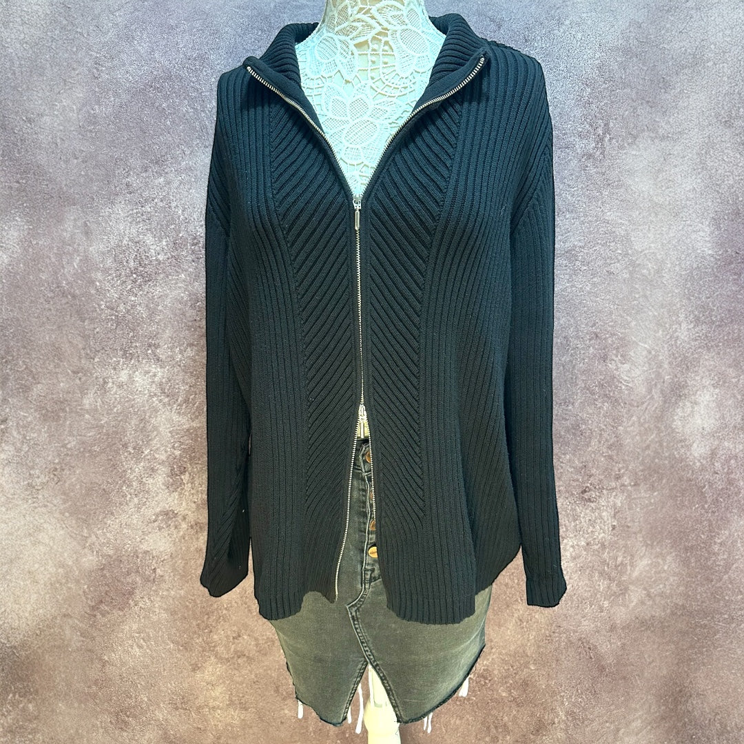 Vintage Liz Claiborne Villager Sport Double Zipper Cardigan