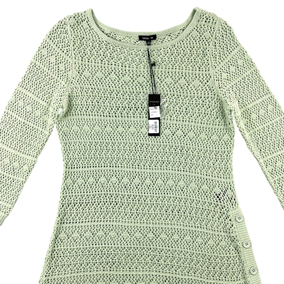 Karissa & Me Mint Green Crochet Sweater NWT