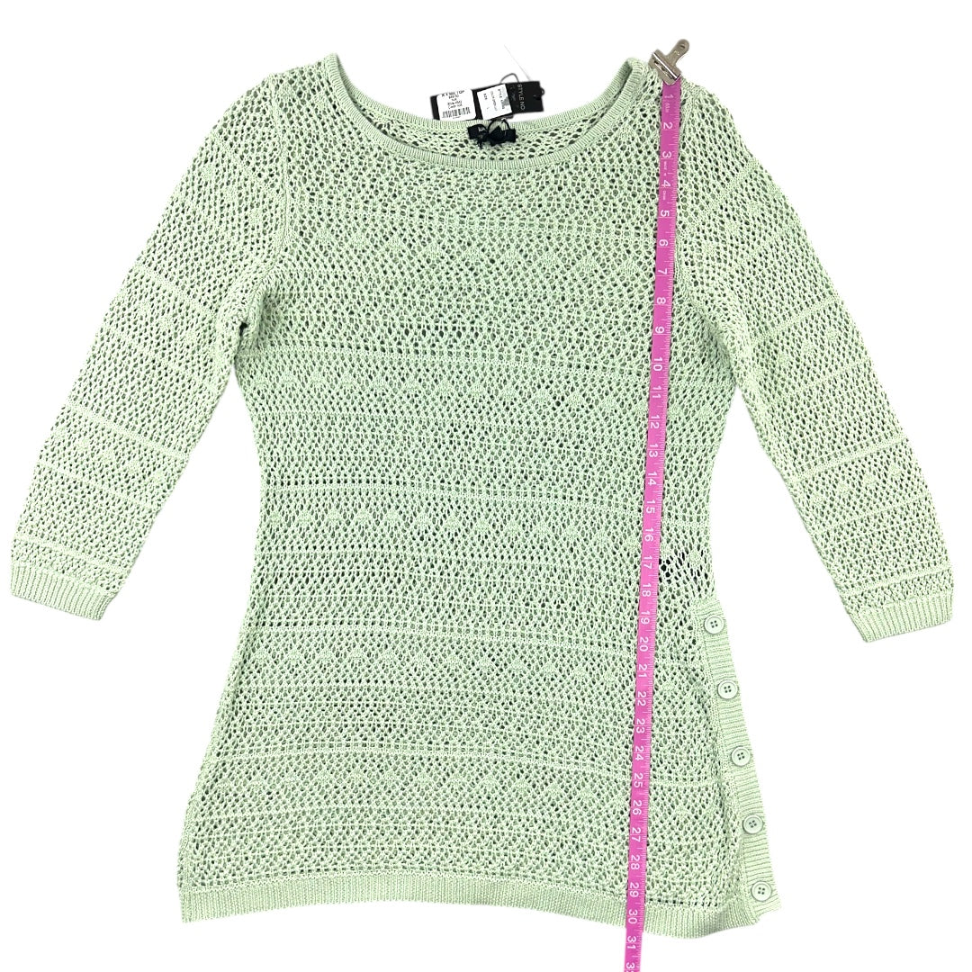 Karissa & Me Mint Green Crochet Sweater NWT