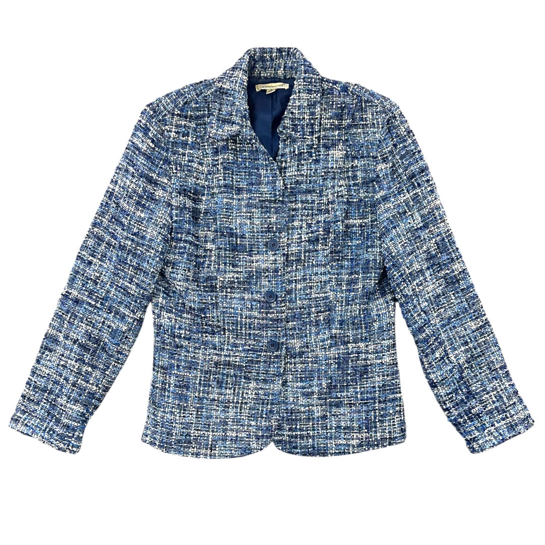 Coldwater Creek Blue Tweed Boucle Blazer