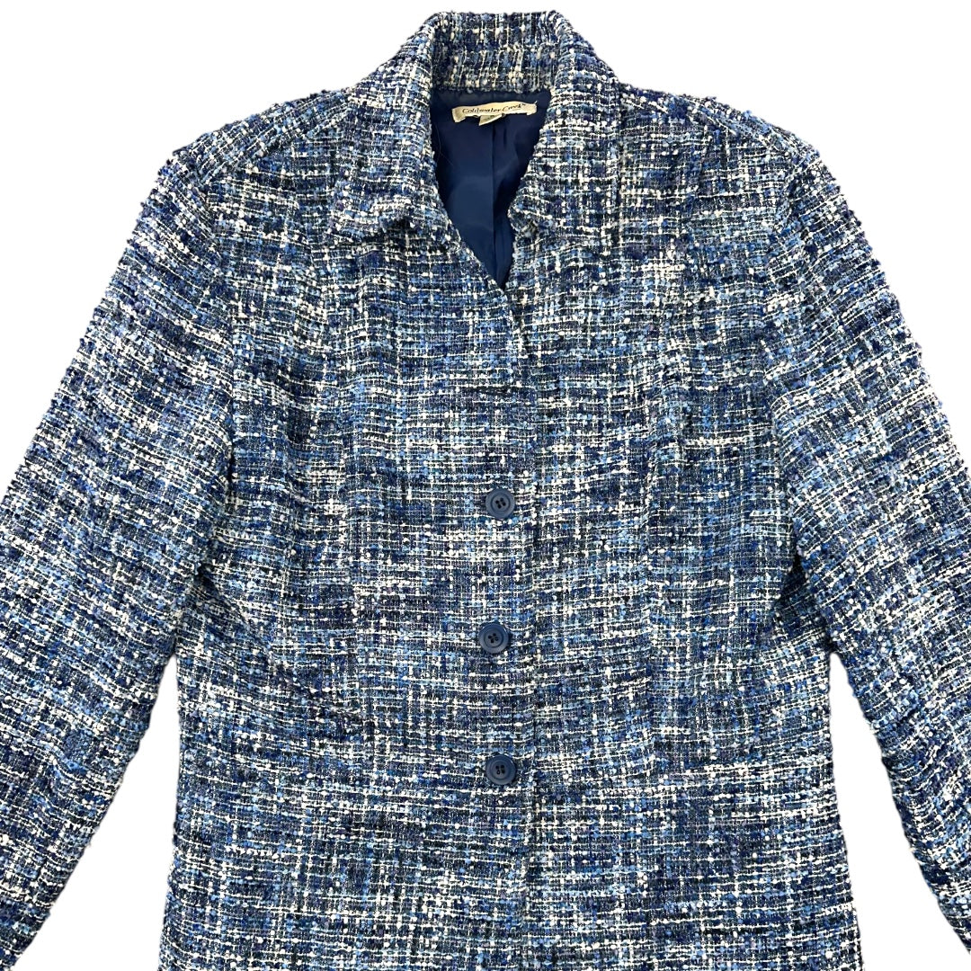 Coldwater Creek Blue Tweed Boucle Blazer
