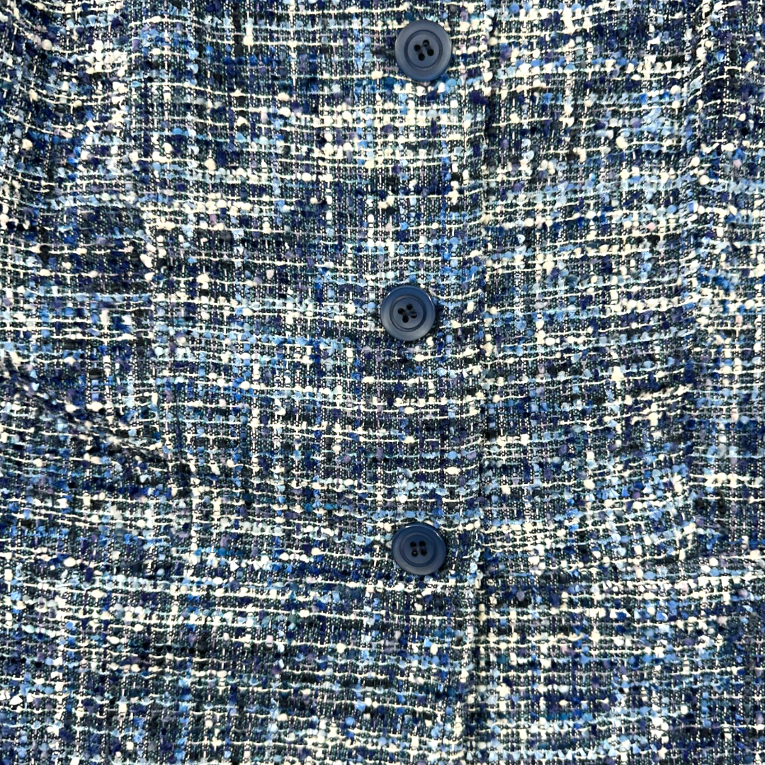 Coldwater Creek Blue Tweed Boucle Blazer