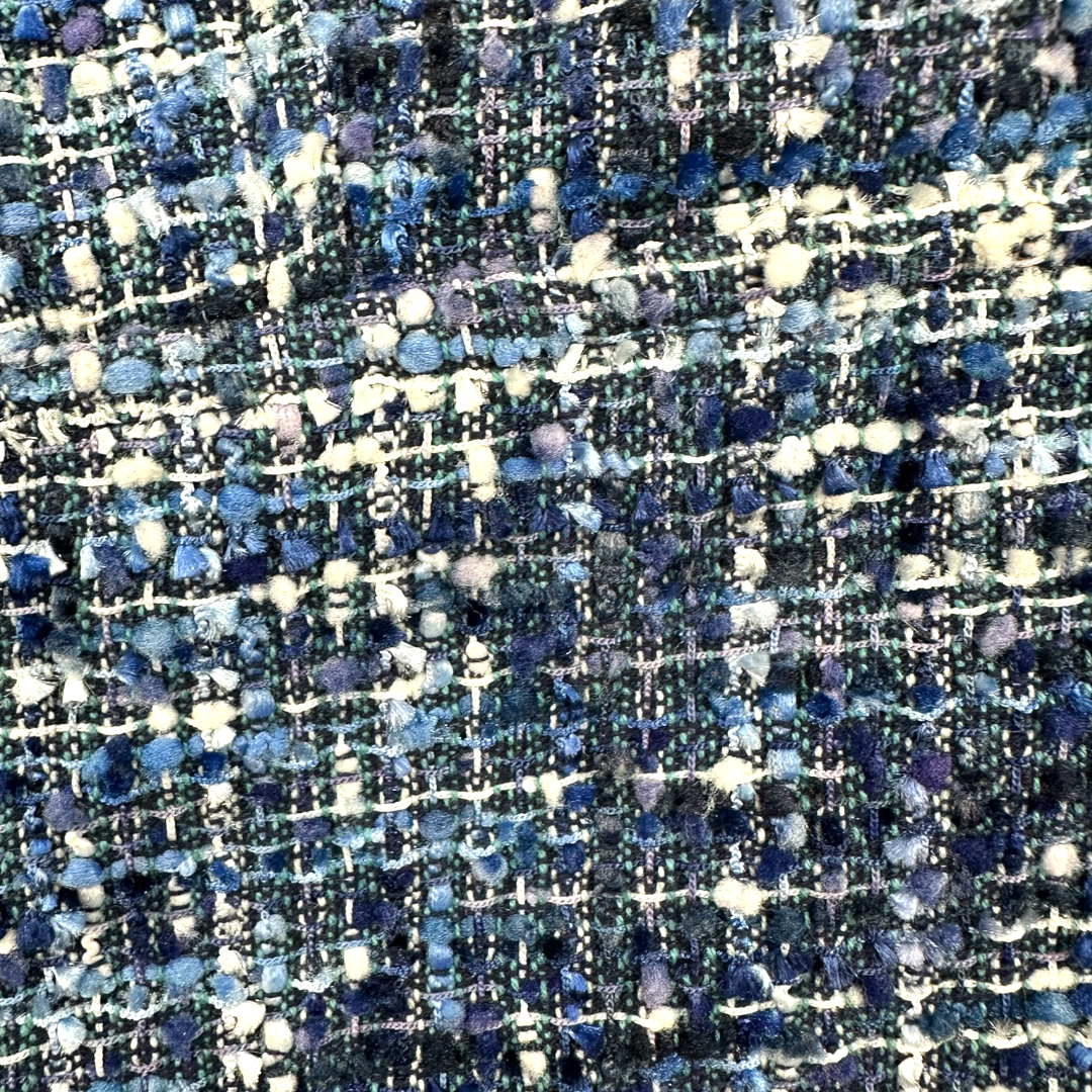 Coldwater Creek Blue Tweed Boucle Blazer