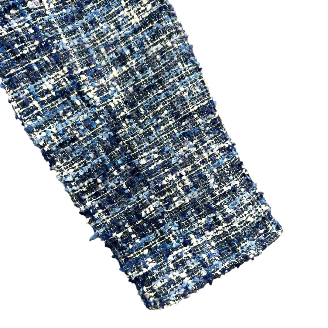 Coldwater Creek Blue Tweed Boucle Blazer
