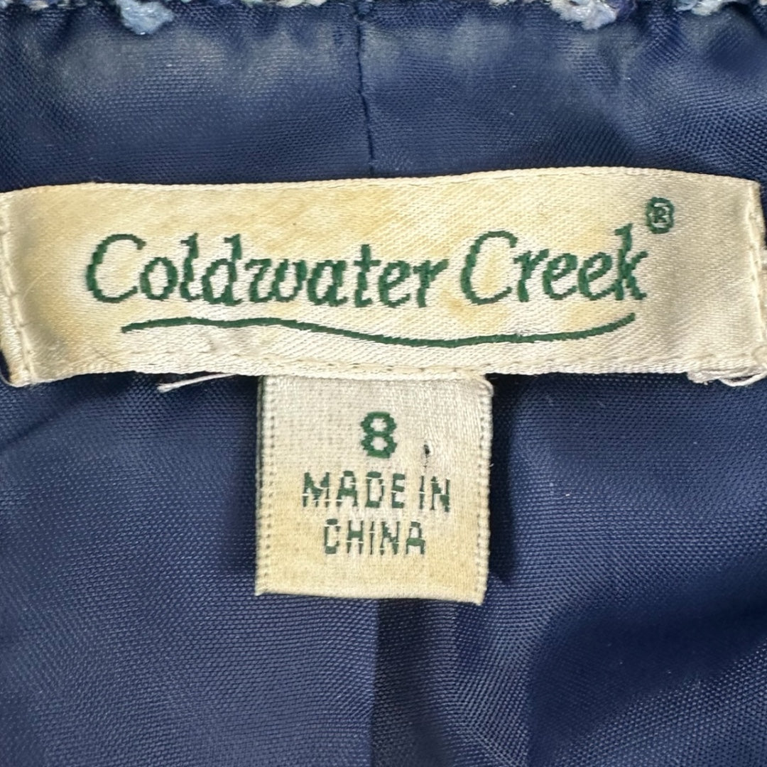 Coldwater Creek Blue Tweed Boucle Blazer