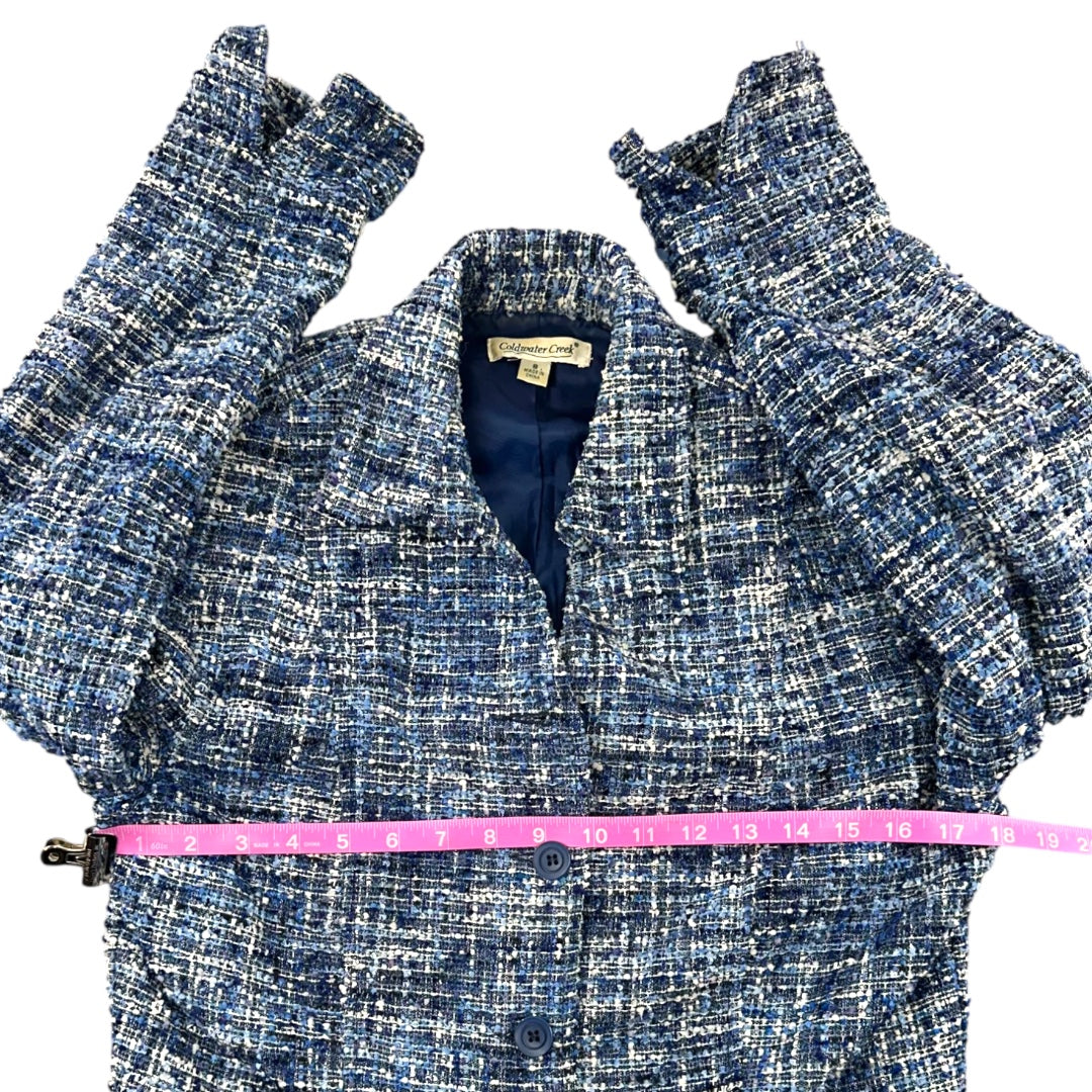 Coldwater Creek Blue Tweed Boucle Blazer
